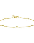14K Geelgoud Armband Anker Bolletjes 1,0 Mm 17 - 19 Cm 4028278 - PansiteNederland.nl