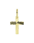 14K geelgoud hanger kruis massief 4028291