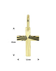 14K geelgoud hanger kruis massief 4028291