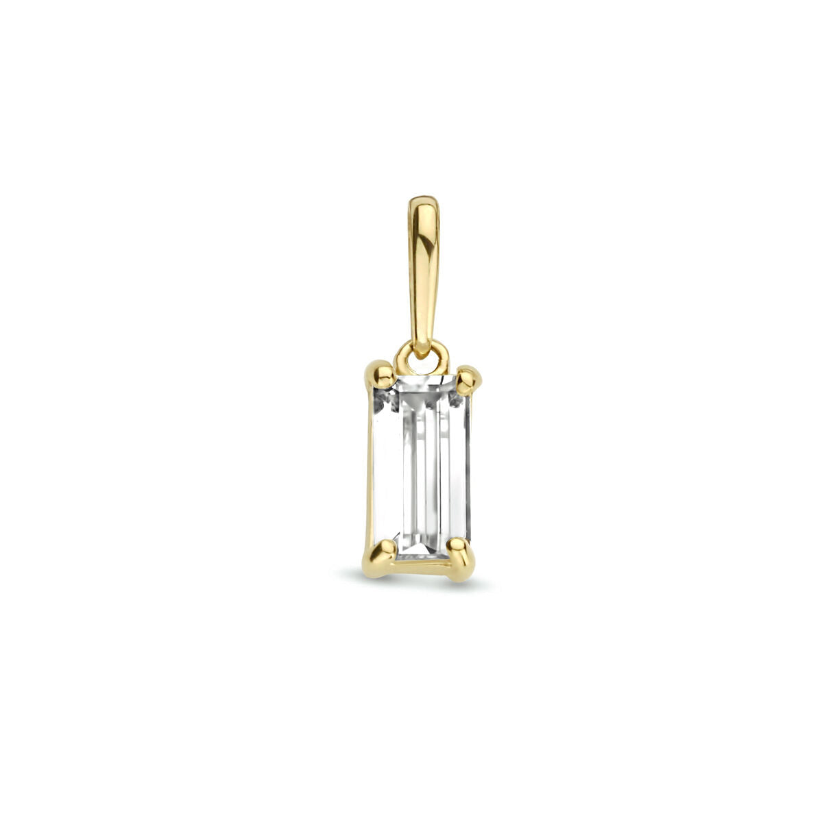 14K geelgoud hanger zirkonia 4028303