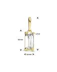 14K geelgoud hanger zirkonia 4028303