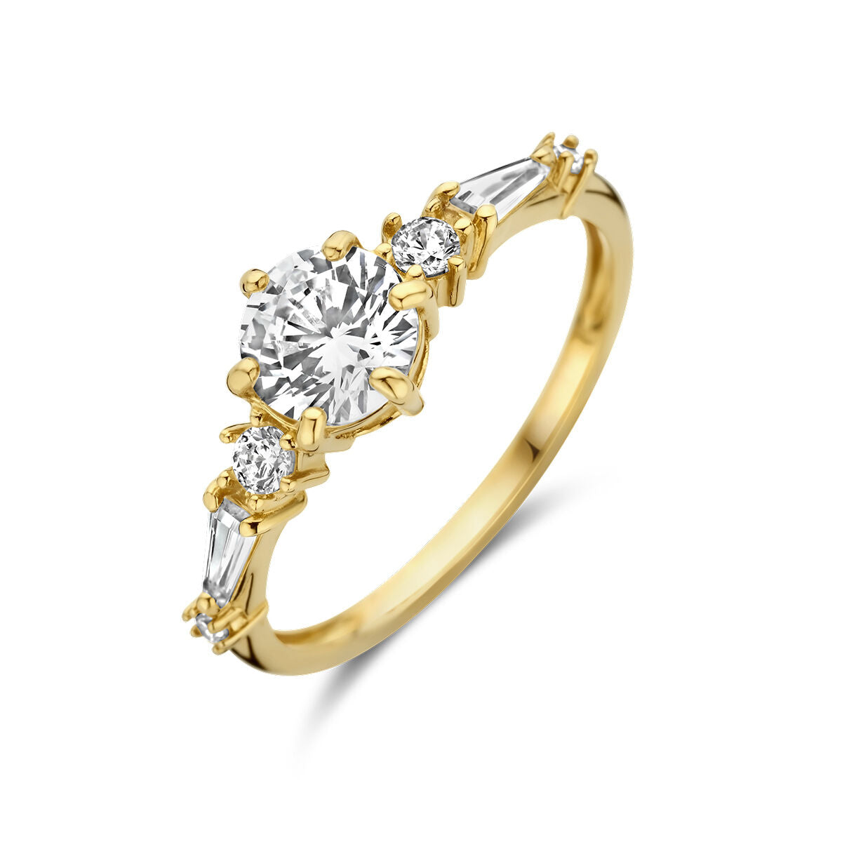 Geelgouden ring zirkonia 14K - 4028354, exclusief en kwalitatief hoogwaardig. Ontdek nu!