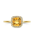 Geelgouden ring citrien en diamant 0.10ct h si 14K - 4028372, exclusief en kwalitatief hoogwaardig. Ontdek nu!