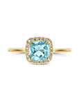 Geelgouden ring blauw topaas en diamant 0.10ct h si 14K - 4028384, exclusief en kwalitatief hoogwaardig. Ontdek nu!