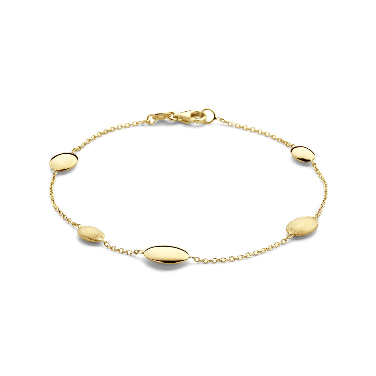 14K Geelgoud Armband 19 Cm Poli/Mat 4028416 - PansiteNederland.nl