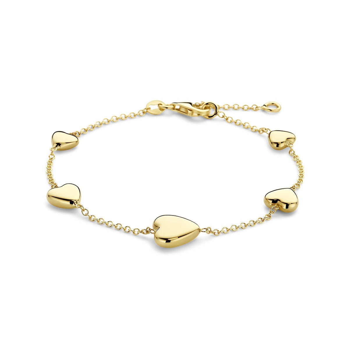 14K Geelgoud Armband Hartjes 17 ‚Äö√Ñ√¨ 19 Cm 4028518 - PansiteNederland.nl