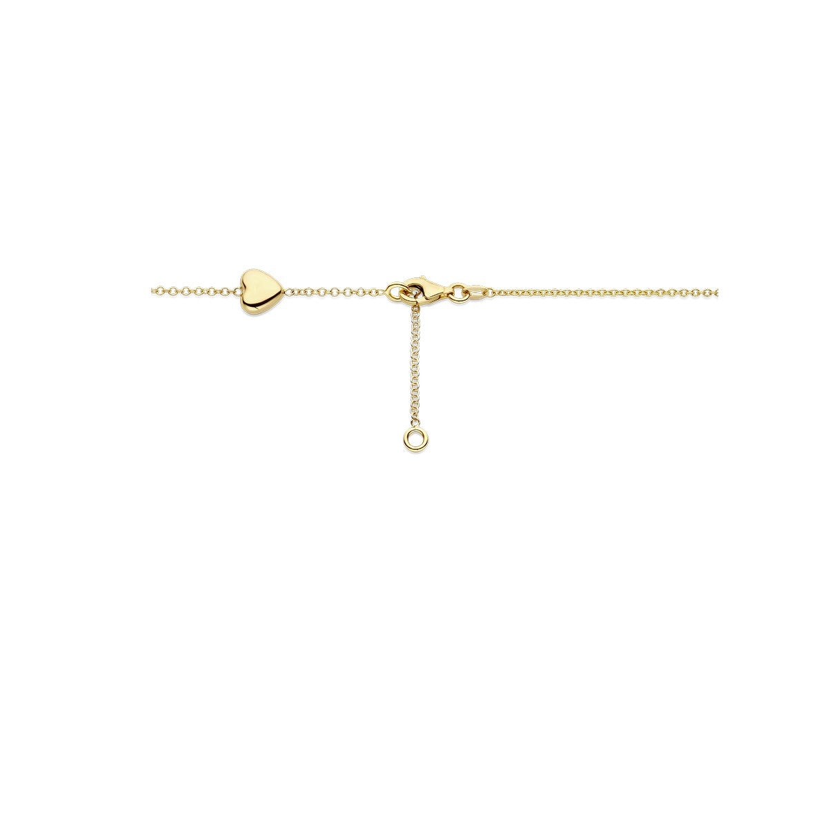 14K geelgoud collier hartjes 42 - 45 cm 4028519 - PansiteNederland.nl