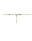 14K geelgoud collier blauw topaas en london blue topaas 42 - 45 cm 4028525