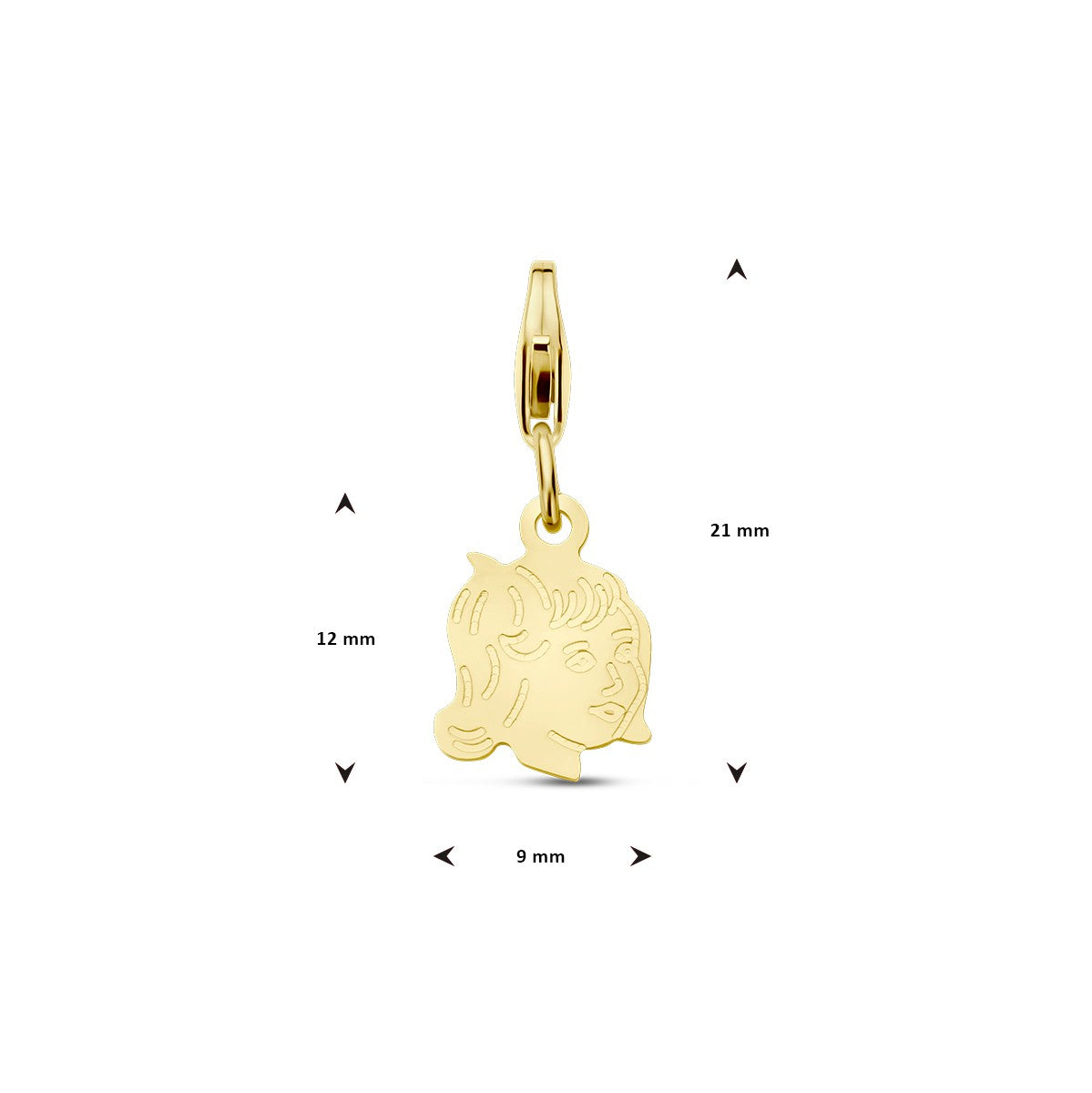 14K geelgoud slotbedel meisje 4028527 - PansiteNederland.nl