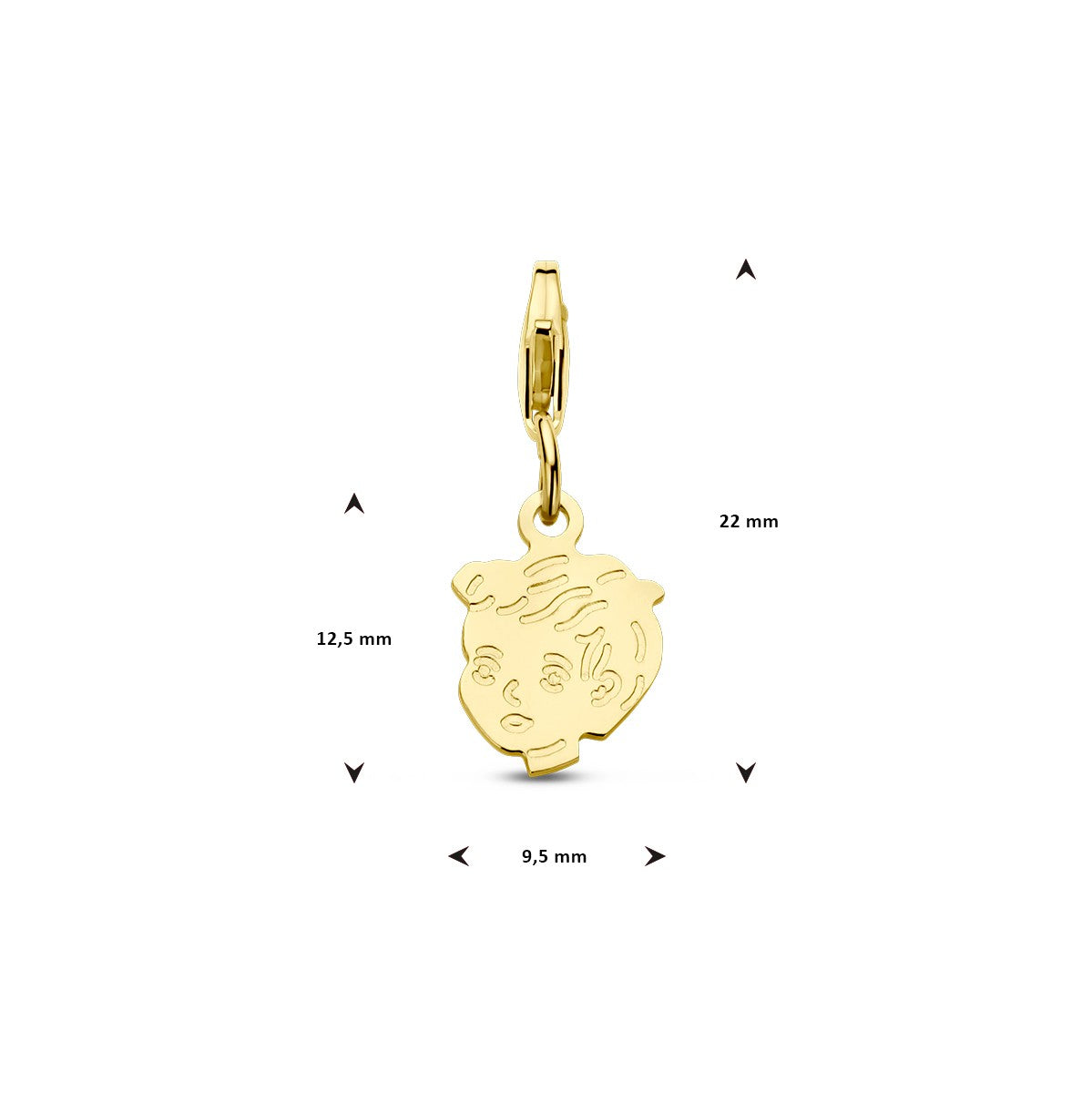 14K geelgoud slotbedel jongen 4028528 - PansiteNederland.nl