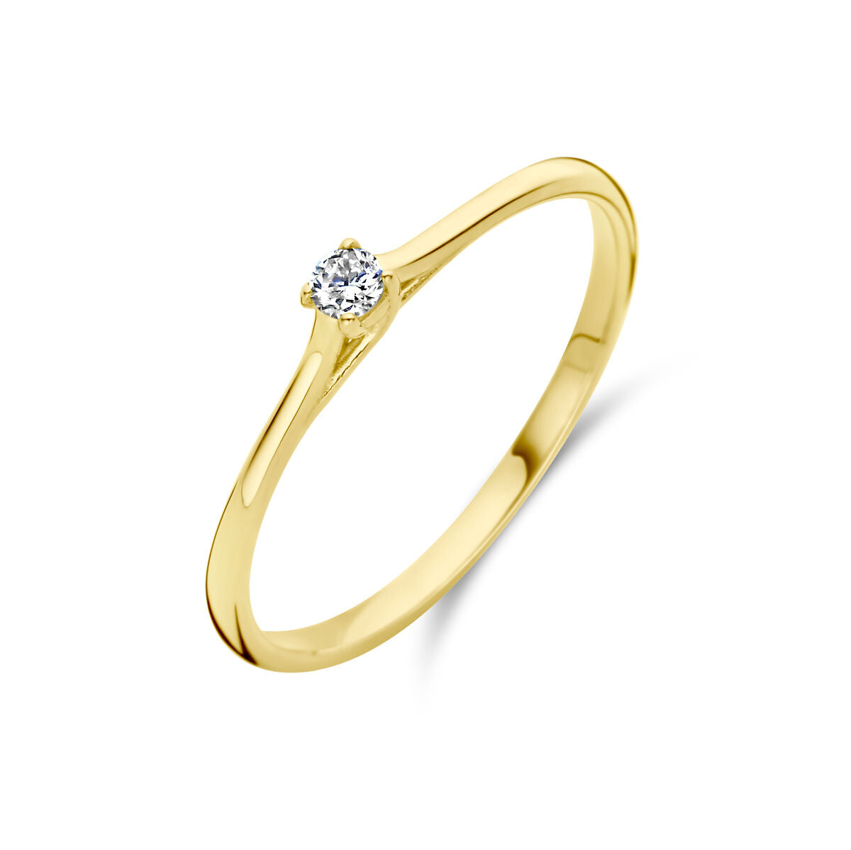 14K Geelgoud Aanzoeksring Diamant 0.05Ct H Si 4028533 - PansiteNederland.nl