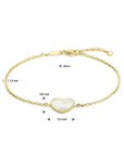 14K Geelgoud Armband Hart Parelmoer 1,5 Mm 16 - 18 Cm 4028542 - PansiteNederland.nl