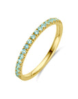 14K Geelgoud Ring Met Geboortesteen Aquamarijn Maart 4028559 - PansiteNederland.nl