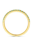 14K Geelgoud Ring Met Geboortesteen Aquamarijn Maart 4028559 - PansiteNederland.nl