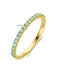 14K Geelgoud Ring Met Geboortesteen Aquamarijn Maart 4028559 - PansiteNederland.nl