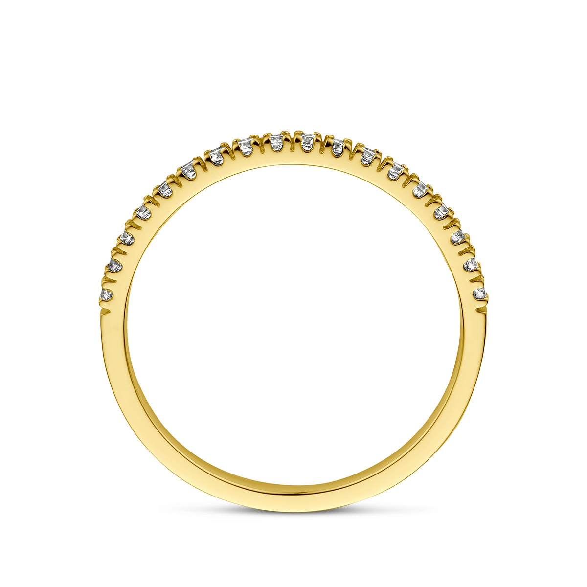 14K Geelgoud Ring Met Geboortesteen Zirkonia April 4028564 - PansiteNederland.nl