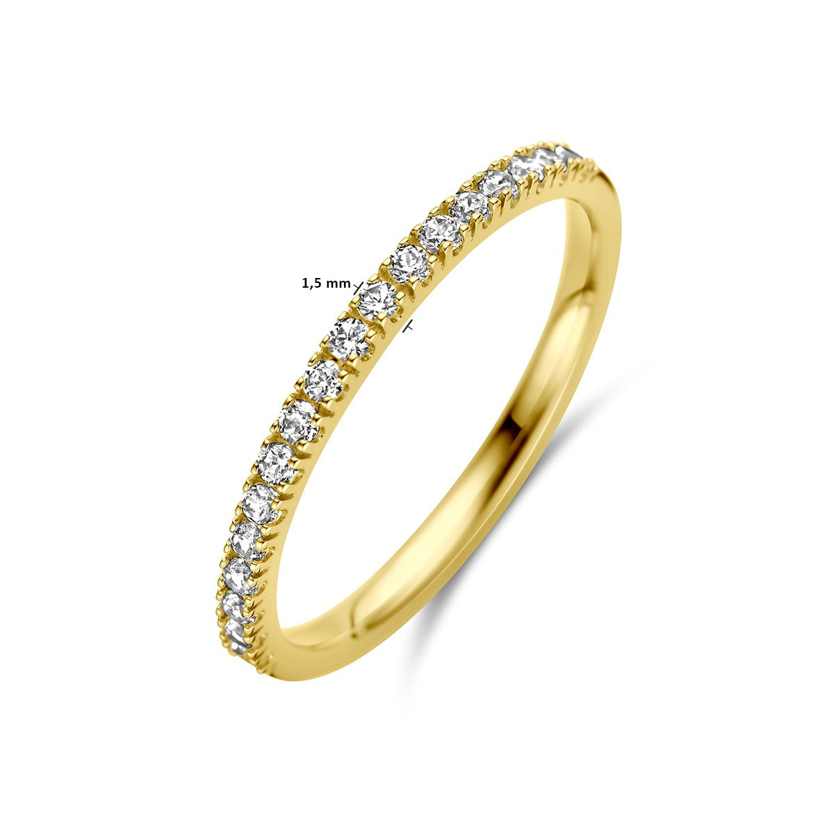 14K Geelgoud Ring Met Geboortesteen Zirkonia April 4028564 - PansiteNederland.nl