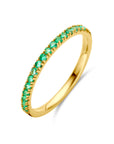 14K Geelgoud Ring Met Geboortesteen Smaragd Mei 4028569 - PansiteNederland.nl