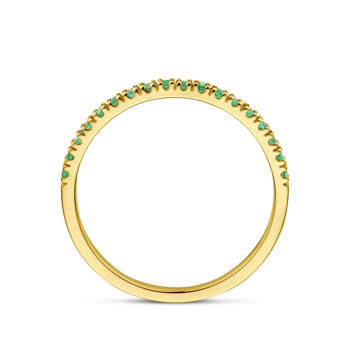 14K Geelgoud Ring Met Geboortesteen Smaragd Mei 4028569 - PansiteNederland.nl