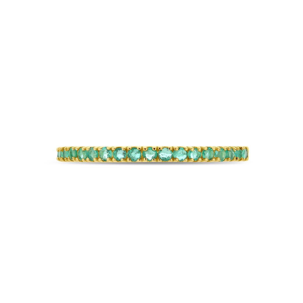 14K Geelgoud Ring Met Geboortesteen Smaragd Mei 4028569 - PansiteNederland.nl