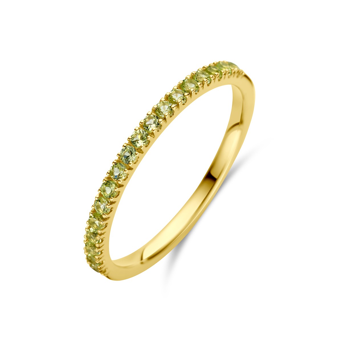 14K Geelgoud Ring Met Geboortesteen Peridoot Augustus 4028584 - PansiteNederland.nl