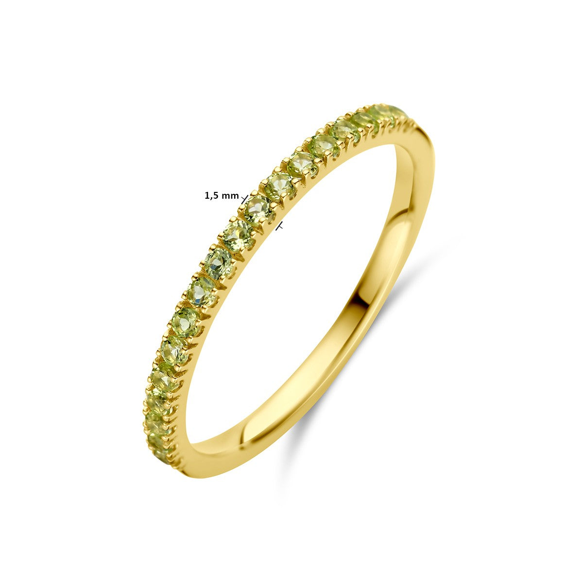 14K Geelgoud Ring Met Geboortesteen Peridoot Augustus 4028584 - PansiteNederland.nl