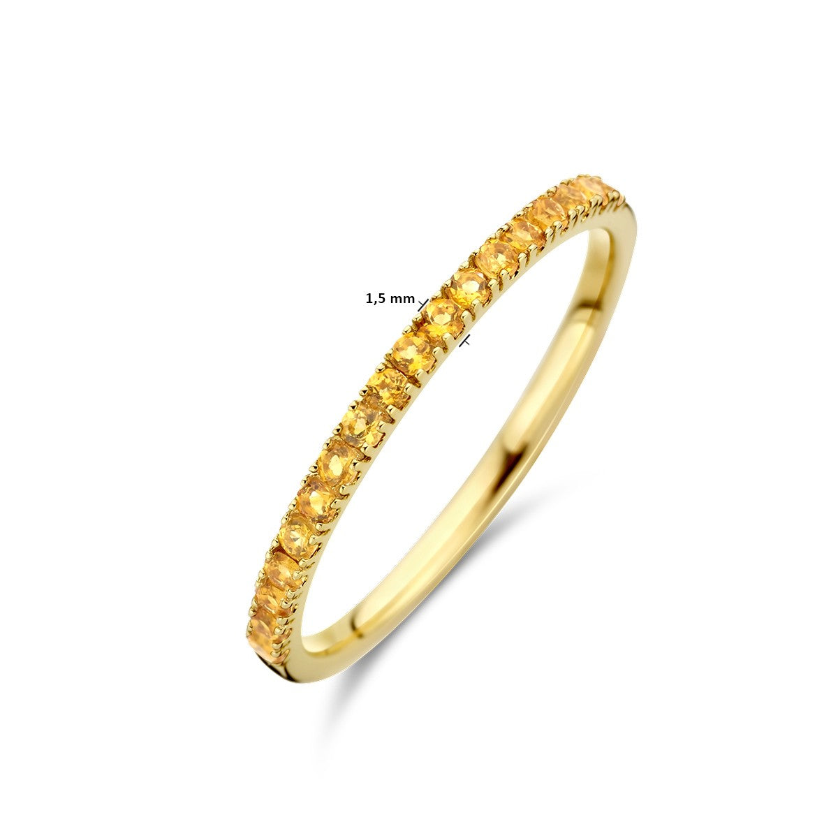 14K Geelgoud Ring Met Geboortesteen Citrien November 4028599 - PansiteNederland.nl