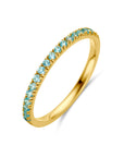 14K Geelgoud Ring Met Geboortesteen Blauw Topaas December 4028604 - PansiteNederland.nl