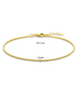 14K Geelgoud Armband Venetiaans 1,3 Mm 19 + 2 Cm (Heren Lengte) 4028676 - PansiteNederland.nl