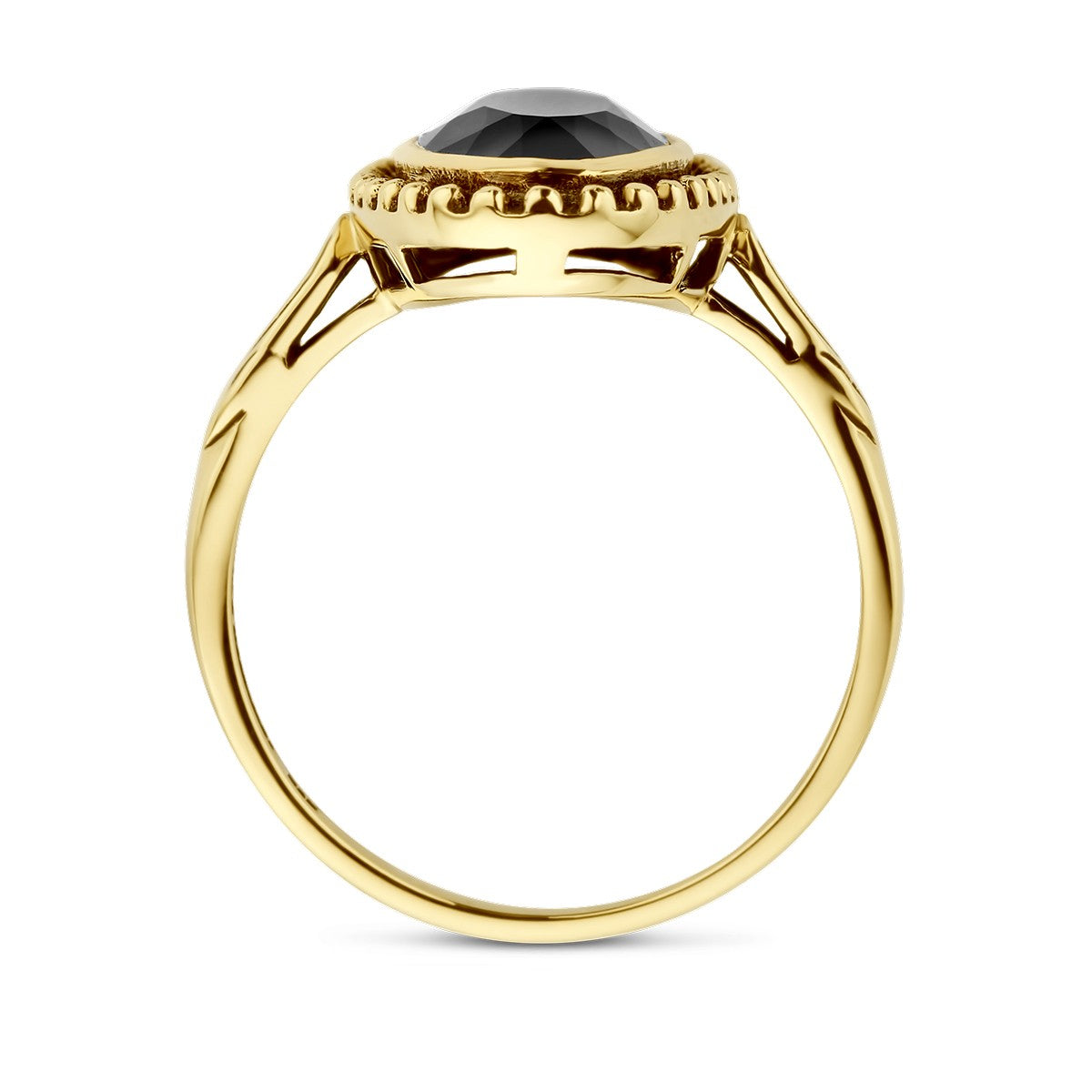 14K Geelgoud Ring Onyx 4028683 - PansiteNederland.nl