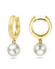14K Geelgoud Klapoorringen Parel Gescratcht 4028698
