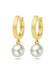 14K Geelgoud Klapoorringen Parel Gescratcht 4028698
