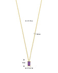 14K geelgoud collier amethist 41 - 43 - 45 cm 4028706