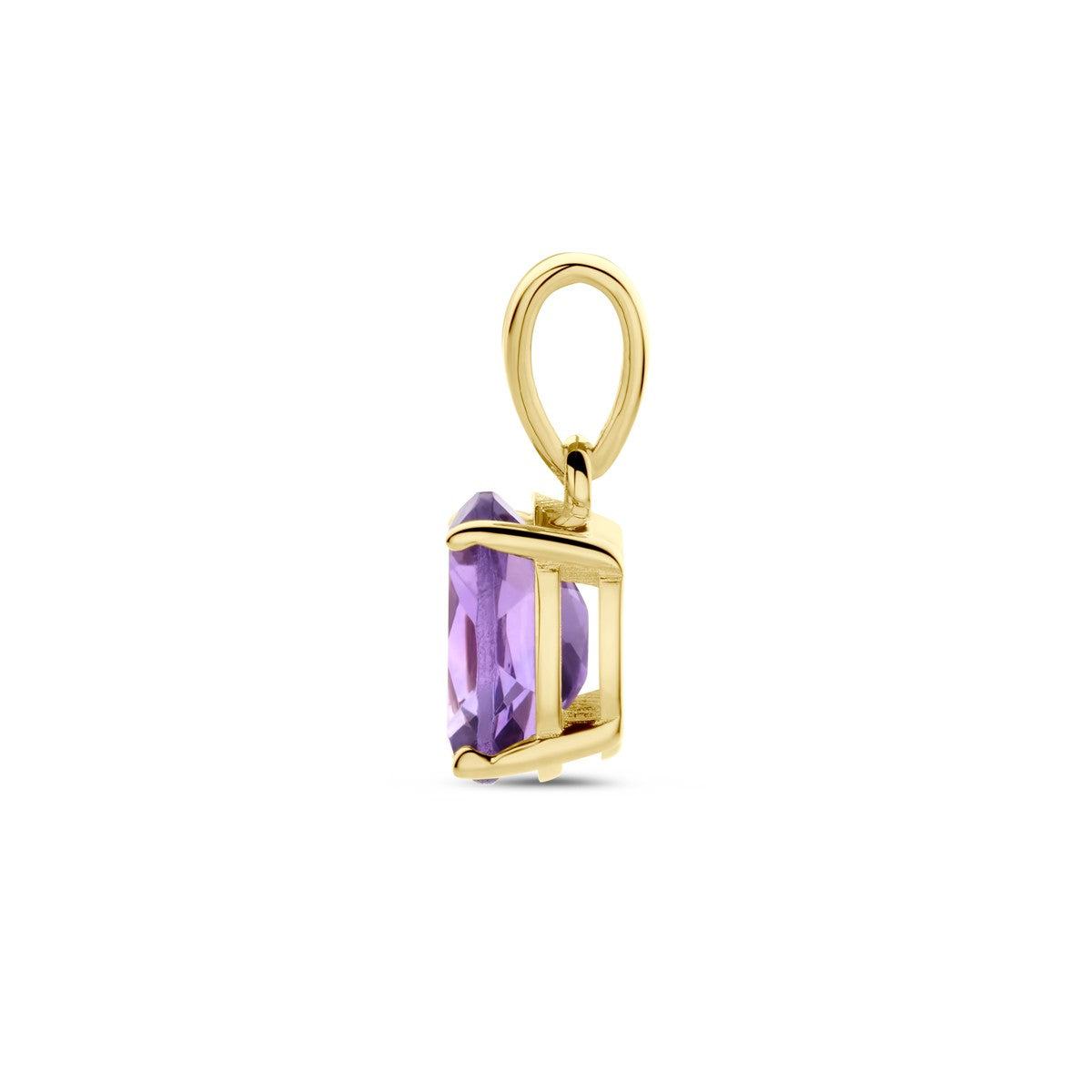 14K geelgoud hanger amethist 4028716 - PansiteNederland.nl