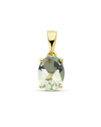 14K geelgoud hanger groen amethist 4028717 - PansiteNederland.nl