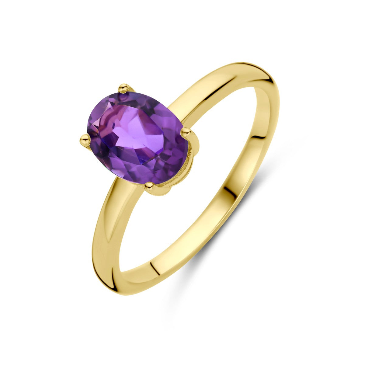 14K Geelgoud Ring Amethist 4028722 - PansiteNederland.nl