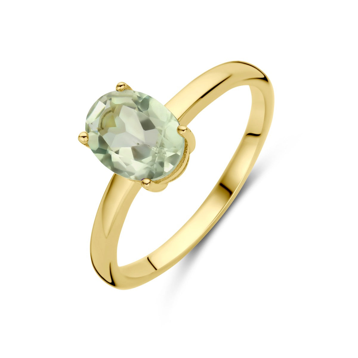 14K Geelgoud Ring Groen Amethist 4028726 - PansiteNederland.nl