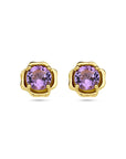 14K Geelgoud Oorknoppen Amethist 4028741 - PansiteNederland.nl
