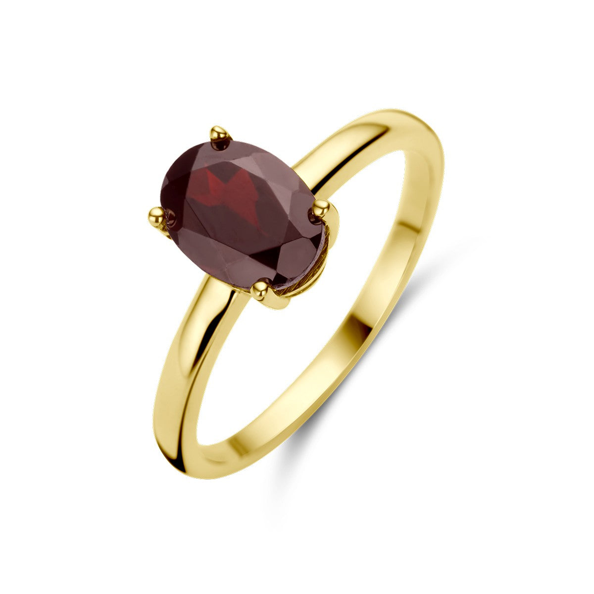 14K Geelgoud Ring Granaat 4028748 - PansiteNederland.nl