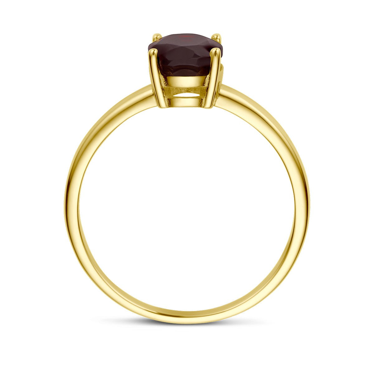 14K Geelgoud Ring Granaat 4028748 - PansiteNederland.nl