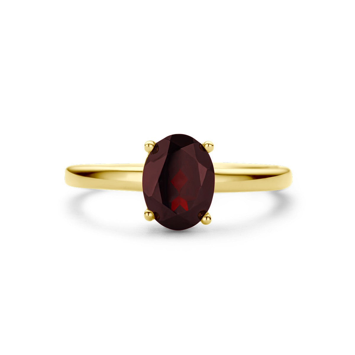 14K Geelgoud Ring Granaat 4028748 - PansiteNederland.nl