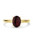 14K Geelgoud Ring Granaat 4028748 - PansiteNederland.nl