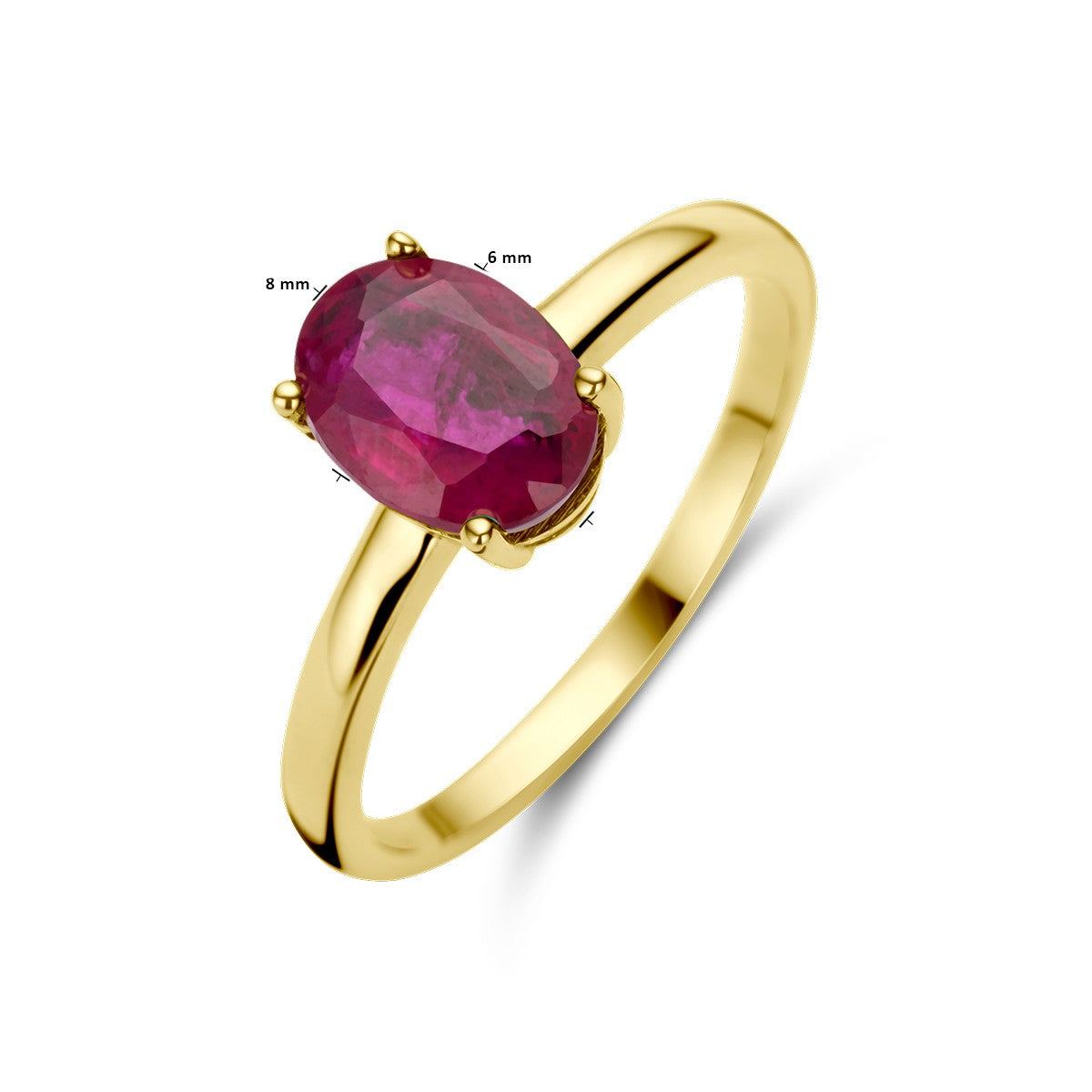 14K Geelgoud Ring Robijn 4028756 - PansiteNederland.nl