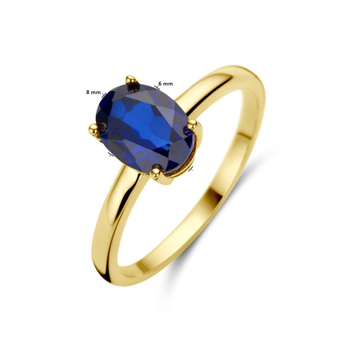 14K Geelgoud Ring Saffier 4028764 - PansiteNederland.nl