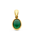 14K geelgoud hanger groen toermalijn 4028790 - PansiteNederland.nl