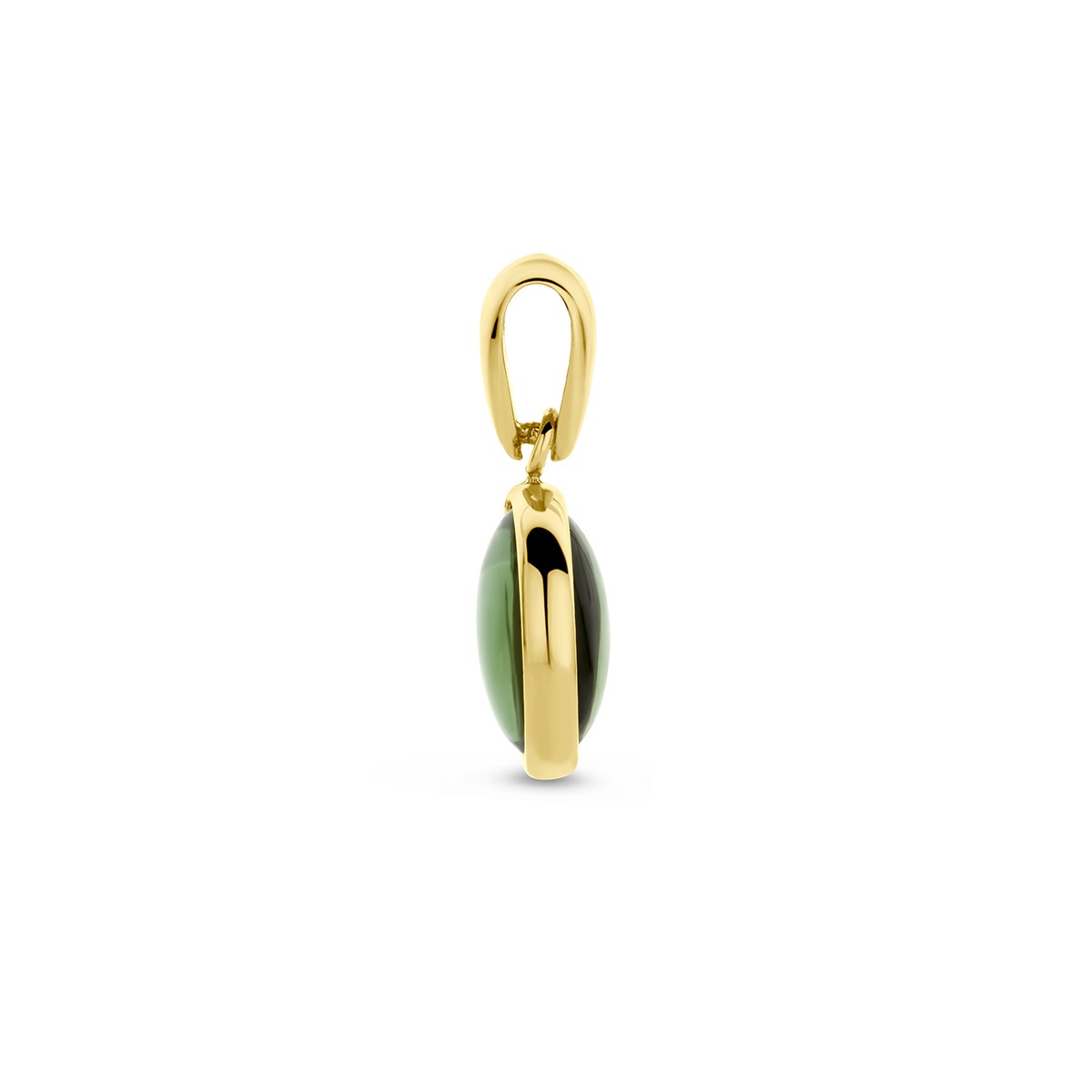 14K geelgoud hanger groen toermalijn 4028790 - PansiteNederland.nl