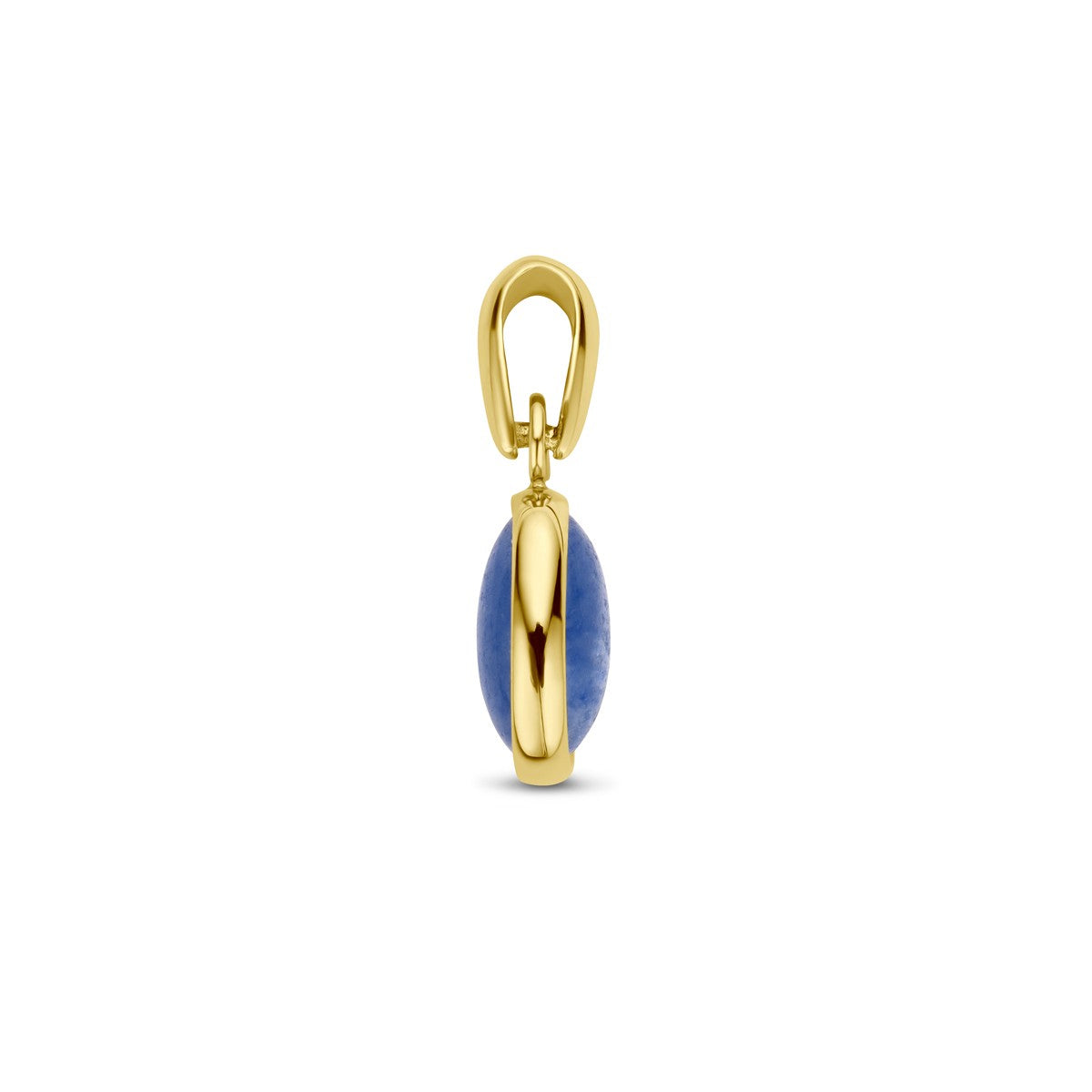 14K geelgoud hanger blauw kwarts 4028791 - PansiteNederland.nl