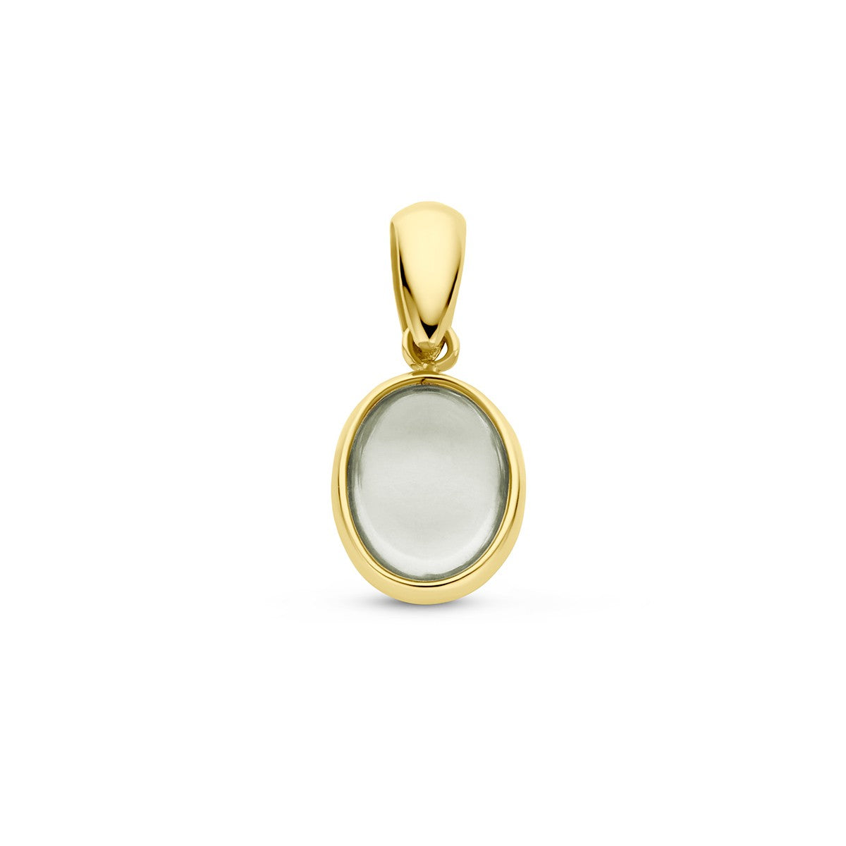 14K geelgoud hanger groen amethist 4028792 - PansiteNederland.nl