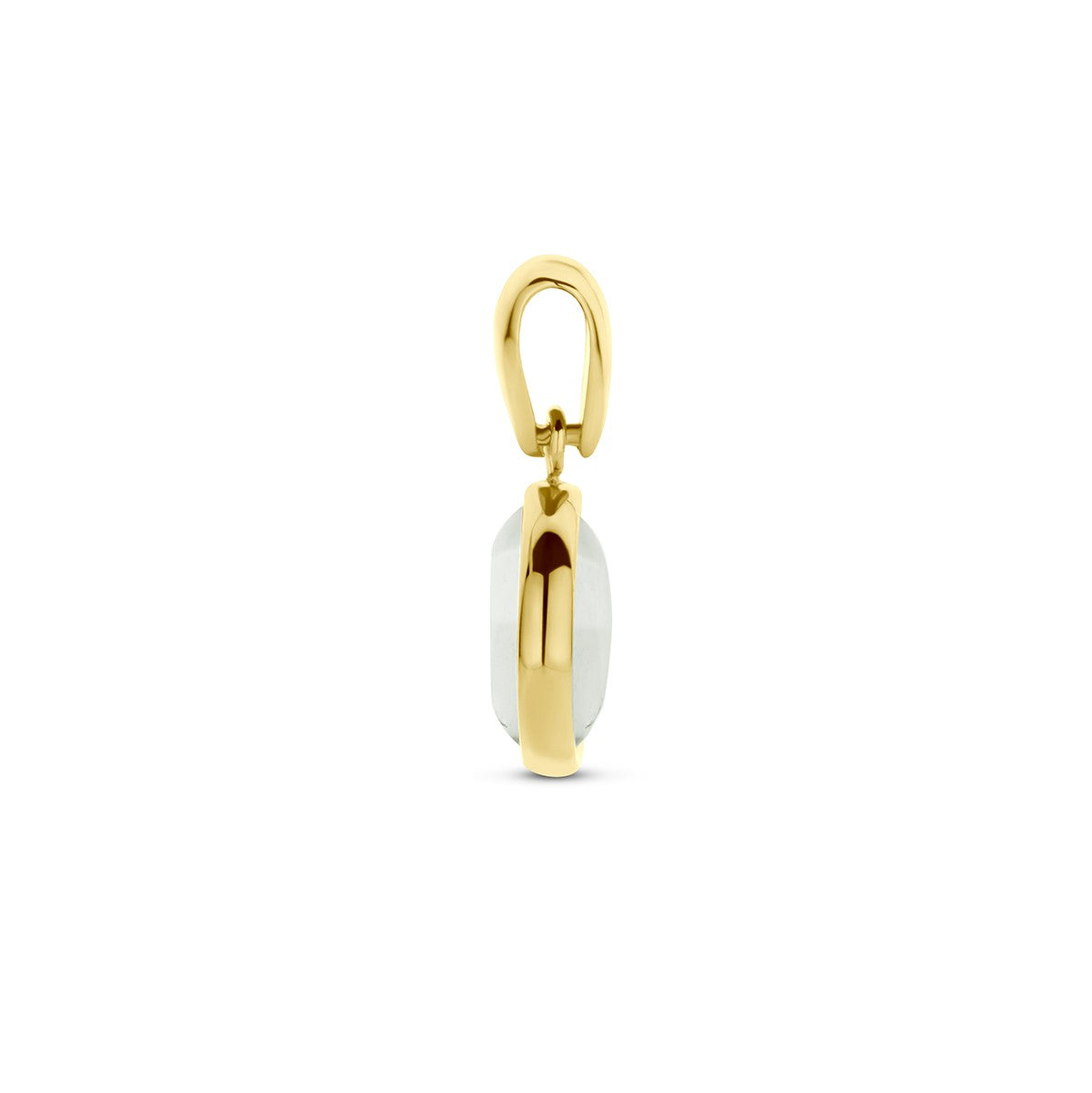14K geelgoud hanger groen amethist 4028792 - PansiteNederland.nl