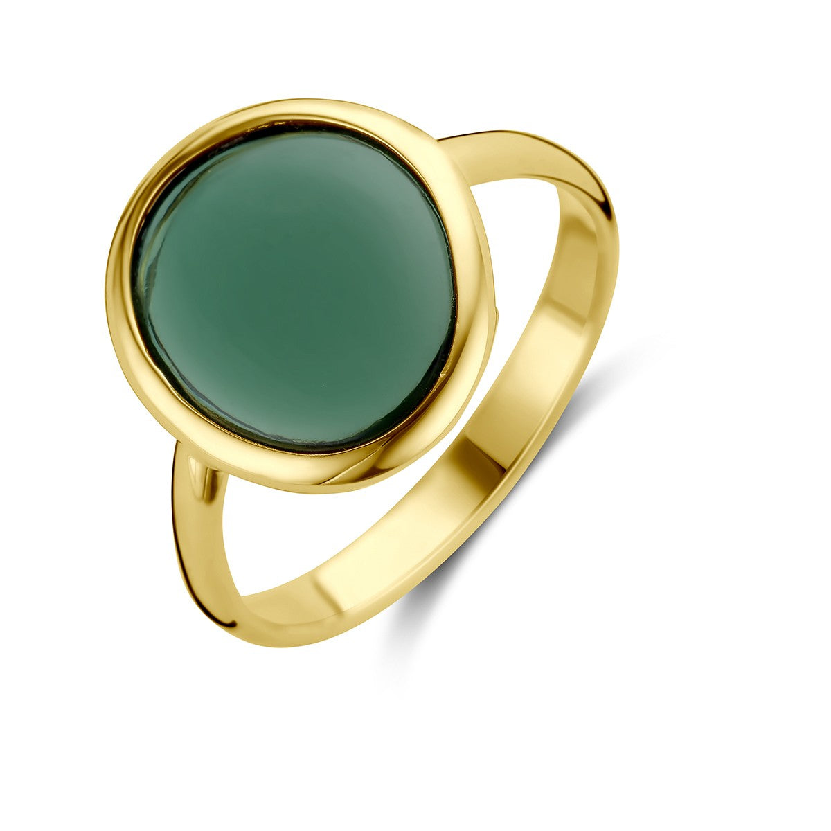 14K Geelgoud Ring Groen Toermalijn Kwarts 4028804 - PansiteNederland.nl